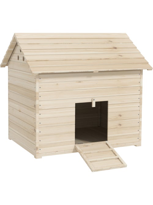 Maison pour rongeur - grande niche en bois pour canard - naturel - Kiabi