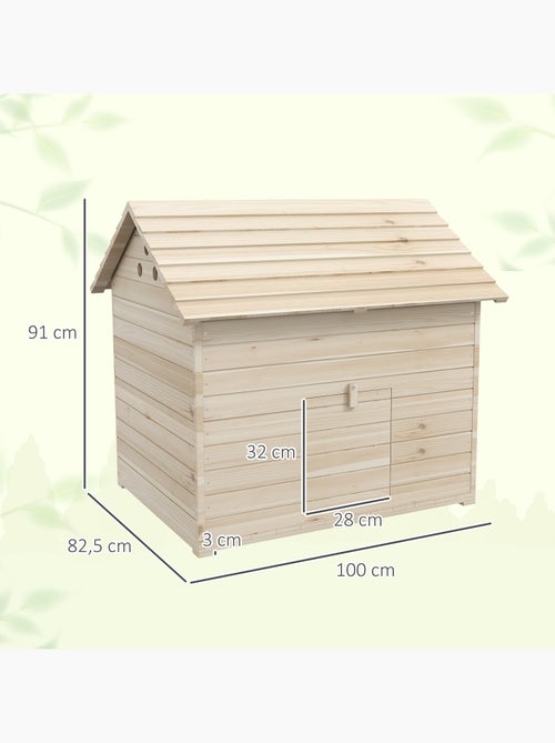 Maison pour rongeur - grande niche en bois pour canard - naturel - Kiabi