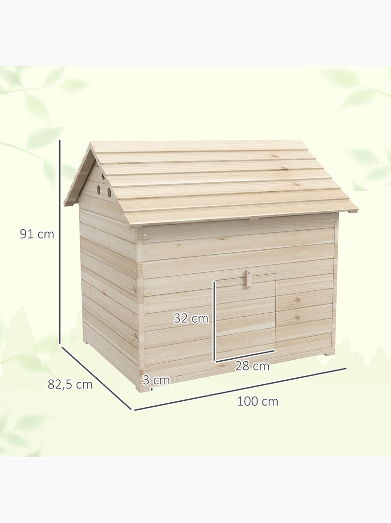 Maison pour rongeur - grande niche en bois pour canard - naturel Beige - Kiabi