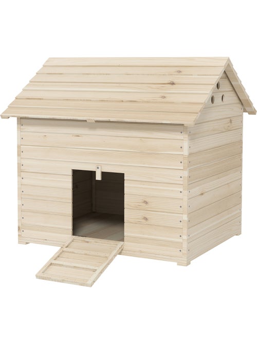 Maison pour rongeur - grande niche en bois pour canard - naturel - Kiabi
