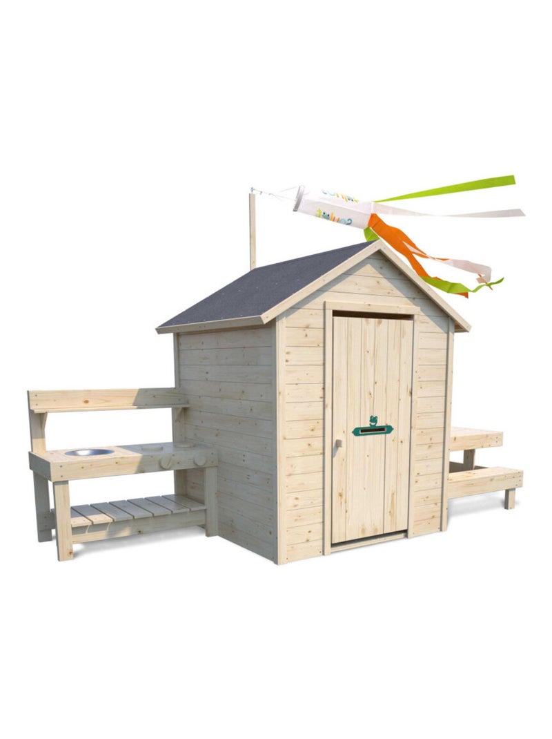 Maisonnette avec table et cuisine pour enfants Blanche Marron - Kiabi