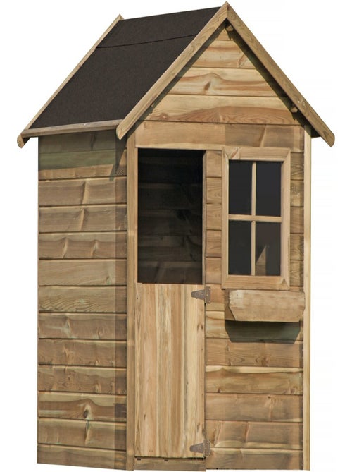 Maisonnette "Coccinelle" - 126 x 112 x 158 - Bois - Kiabi