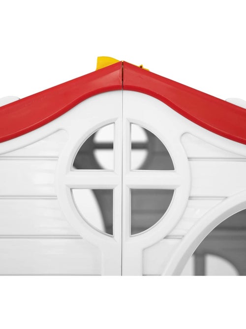 Maisonnette de jeu pliable avec porte et fenêtres en plastique vidaxl - Kiabi