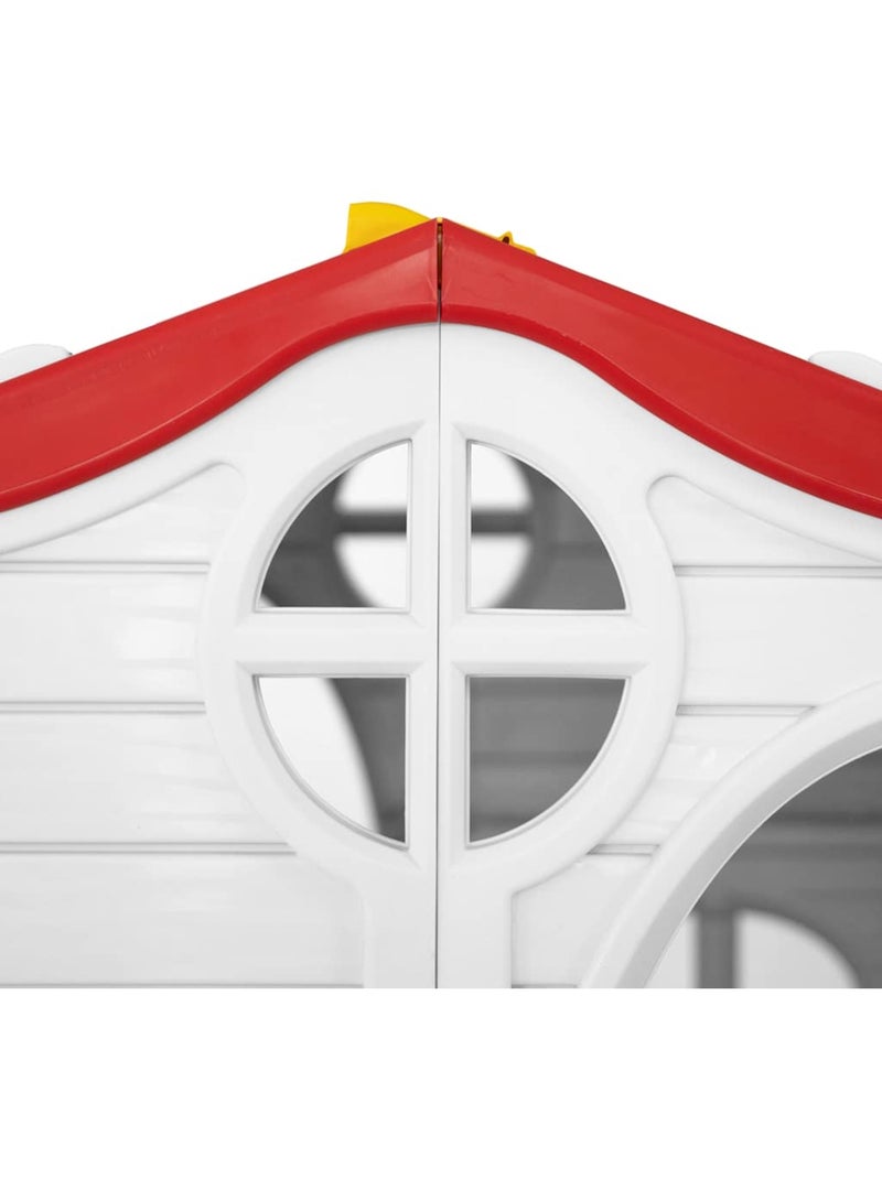 Maisonnette de jeu pliable avec porte et fenêtres en plastique vidaxl Multicolore - Kiabi
