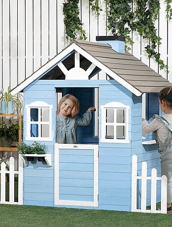 Maisonnette de jeux enfant en bois sapin