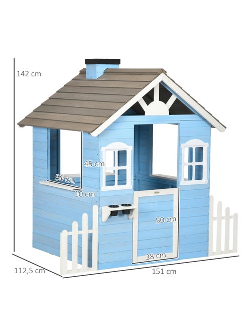 Maisonnette de jeux enfant en bois sapin - Kiabi