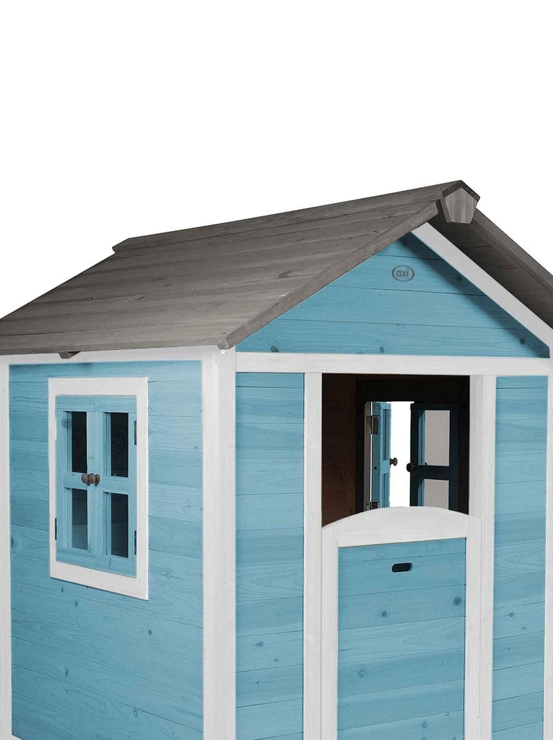 Maisonnette en bois bleue Sunny Lodge Bleu - Kiabi
