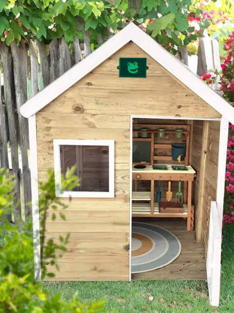 Maisonnette en bois traité pour enfantr MARINA Marron - Kiabi