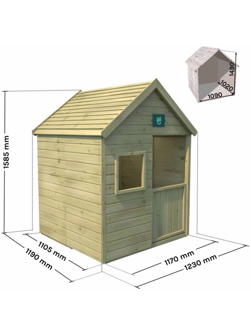 Maisonnette en bois traité pour enfantr MARINA Marron - Kiabi