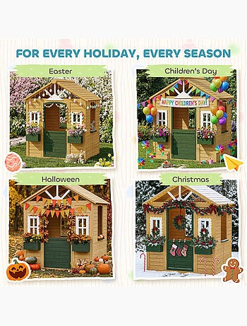 Maisonnette enfant cabane bois pré-huilé