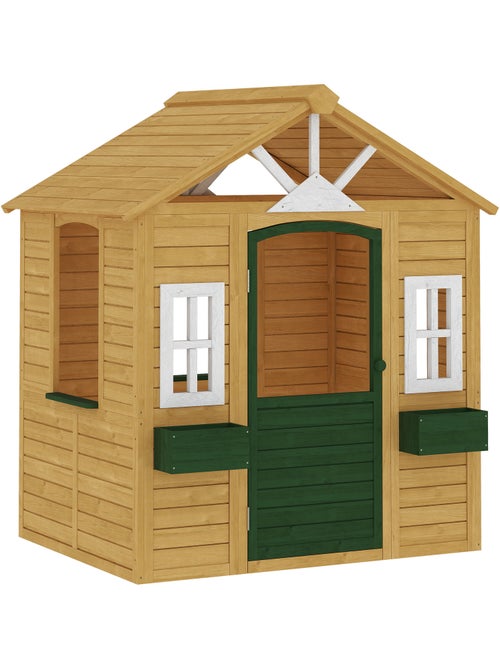 Maisonnette enfant cabane bois pré-huilé - Kiabi