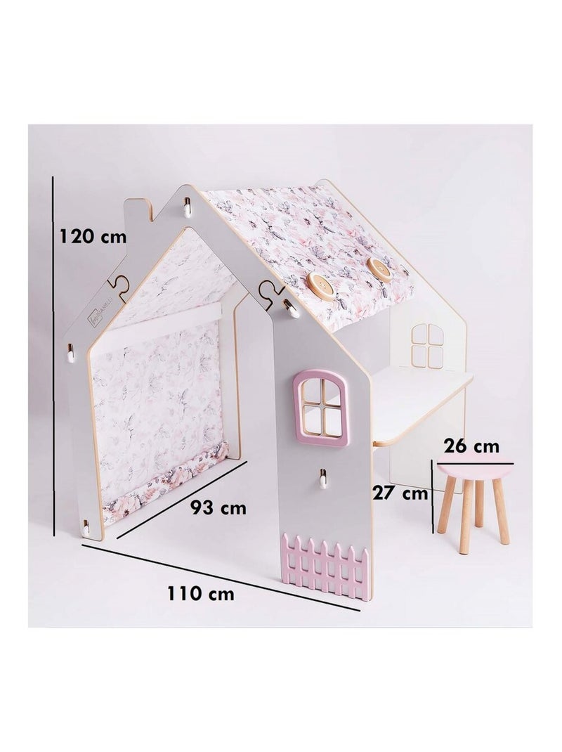 Maisonnette pour enfant en bois Blanc - Kiabi