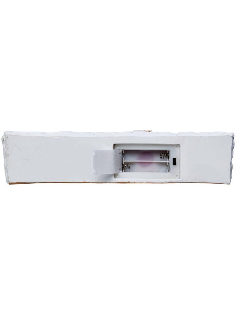 Maisons de noël lumineuses 6 led l. 24 cm à piles Marron - Kiabi