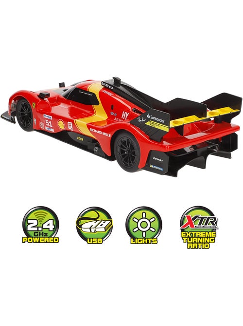 Maisto ferrari 499p lmh voiture télécommandée (2023 24h le mans champion) avec lumière 1:16 - Kiabi