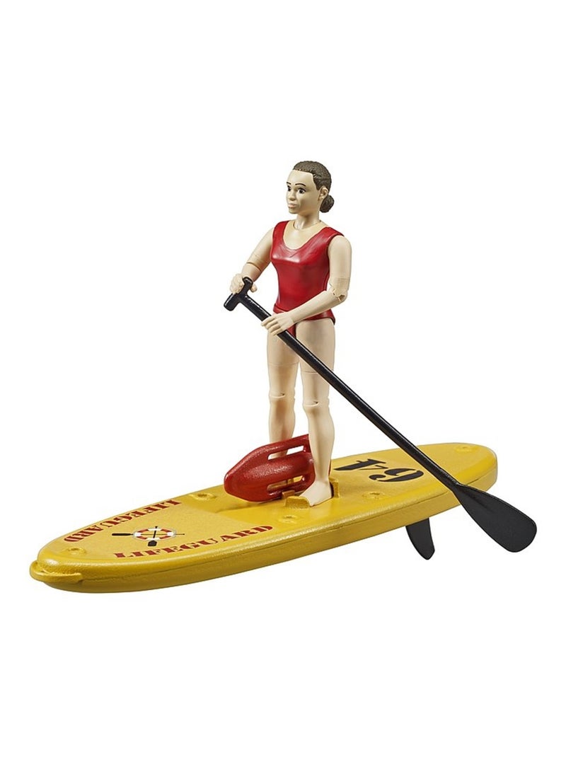 Maître-nageur bworld avec Stand up Paddle Jaune - Kiabi