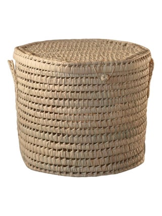 Malle ronde feuille de palmier