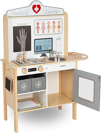Mallette de docteur en bois avec accessoires mamabrum