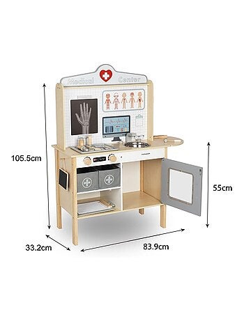 Mallette de docteur en bois avec accessoires mamabrum