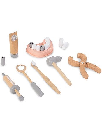 Mallette dentiste bois enfant sacoche machoire jouet imitation mamabrum