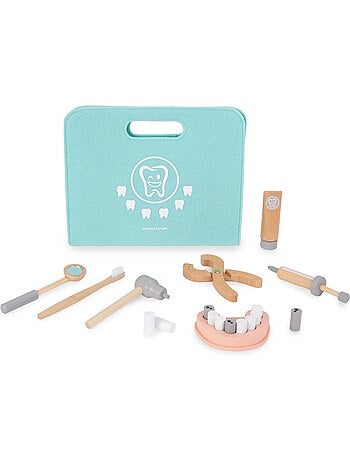 Mallette dentiste bois enfant sacoche machoire jouet imitation mamabrum