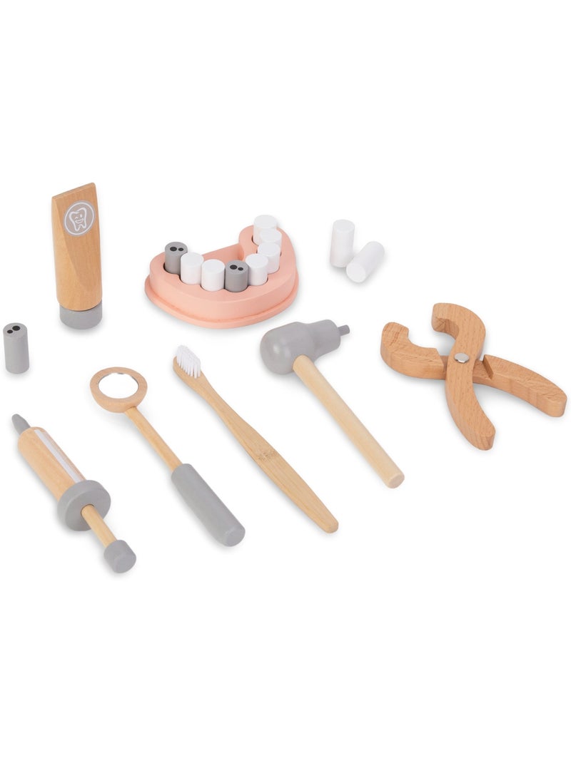 Mallette dentiste bois enfant sacoche machoire jouet imitation mamabrum N/A - Kiabi