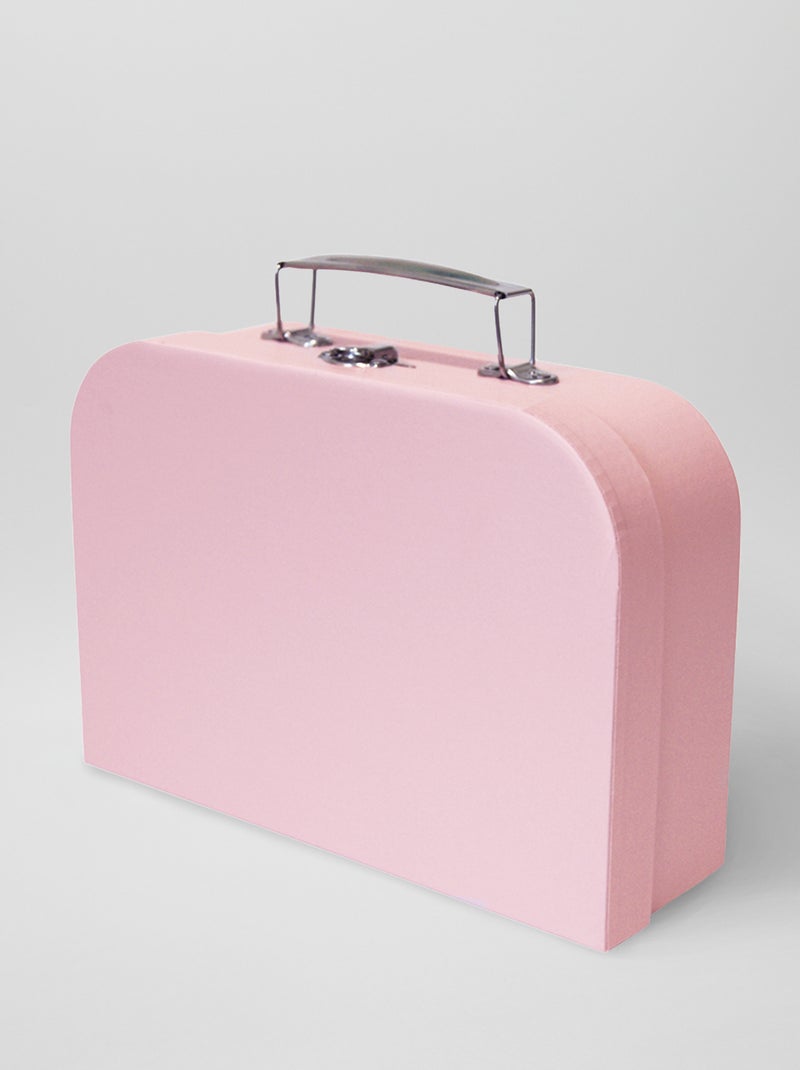 Mallette en carton rigide rose - Kiabi