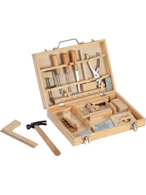 Mallette outils bois en métal 16 pièces - Kiabi
