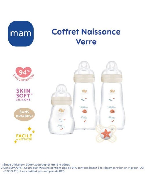 MAM - Coffret biberons verre - Kiabi