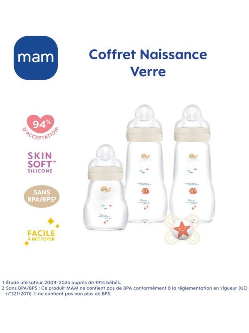 MAM - Coffret biberons verre Beige - Kiabi