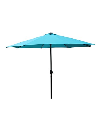 MANAROLA - Parasol circulaire 3m droit avec LED bleu en aluminium