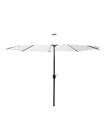 MANAROLA - Parasol circulaire 3m droit avec LED bleu en aluminium