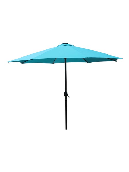 MANAROLA Parasol bleu rond 2,92 x 2,92 m led - Kiabi