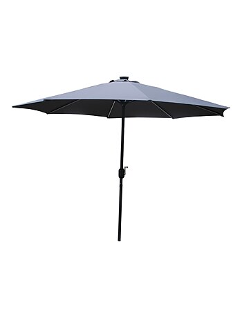 MANAROLA Parasol bleu rond 2,92 x 2,92 m led