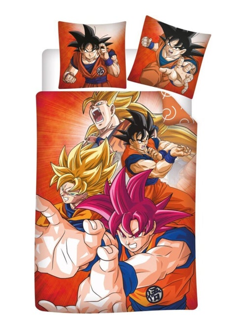 Manga Déco - Parure de Lit Enfant Dragon Ball Super Goku - Housse de Couette 140x200 Taie 63x63 cm - Kiabi