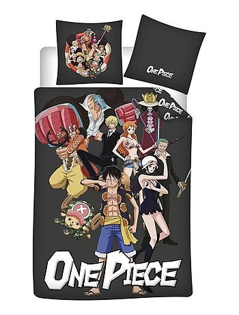 Manga Déco - Parure de Lit Enfant One Piece Dressrosa - Housse de Couette 140x200 Taie 63x63 cm
