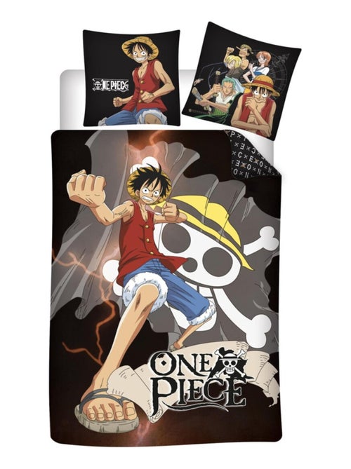 Manga Déco - Parure de Lit Enfant One Piece Monkey - Housse de Couette 140x200 Taie 63x63 cm - Kiabi Manga Déco - Parure de Lit Enfant One Piece Monkey - Housse de Couette 140x200 Taie 63x63 cm - Kiabi