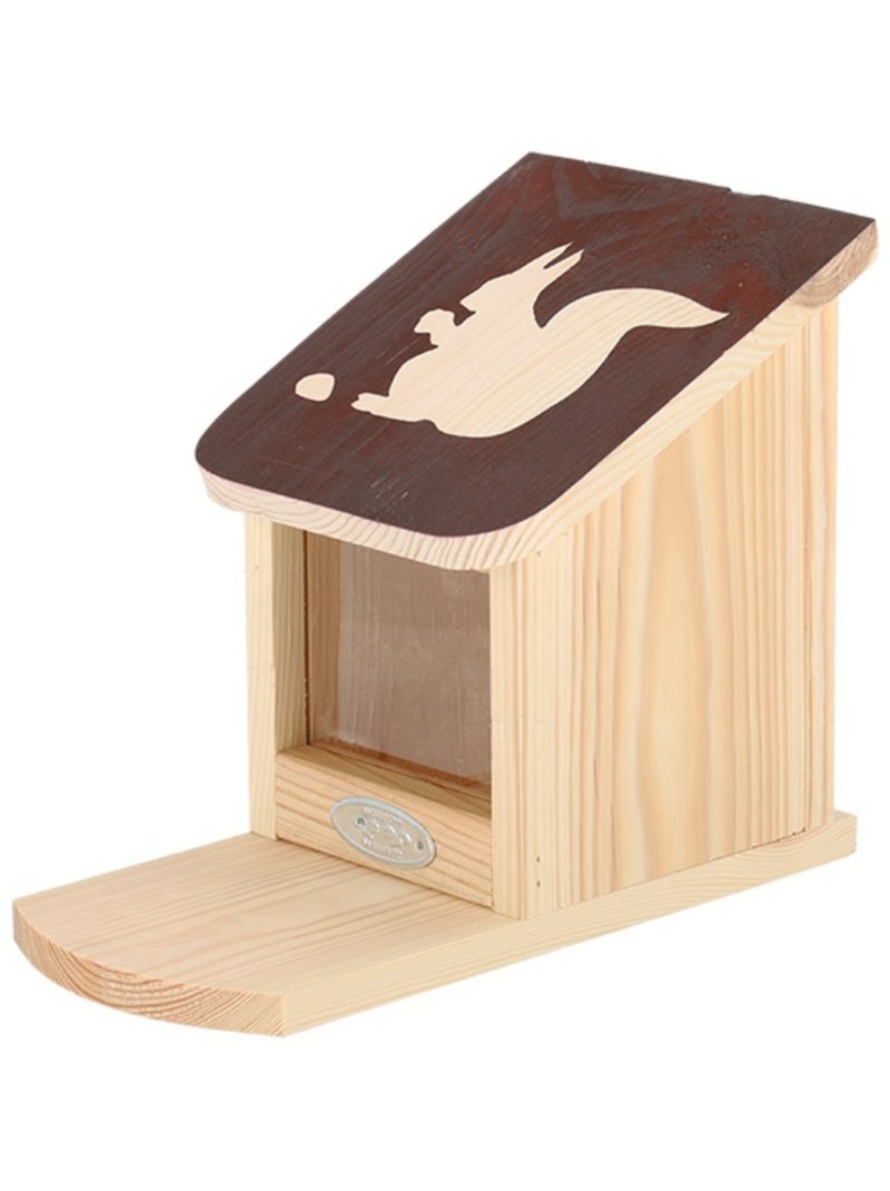 Mangeoire écureuil avec silhouette Beige - Kiabi