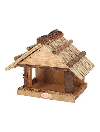 Mangeoire pour oiseaux - toit en osier