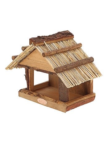 Mangeoire pour oiseaux - toit en osier