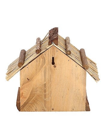 Mangeoire pour oiseaux - toit en osier