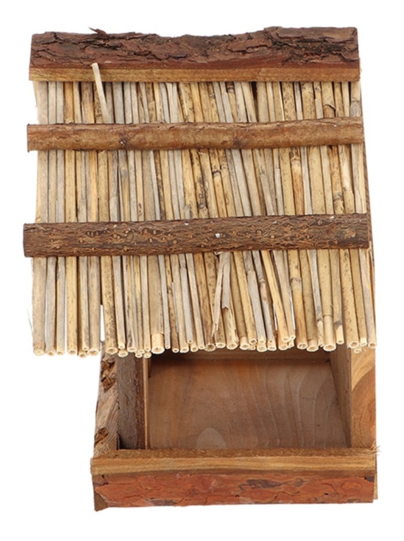 Mangeoire pour oiseaux - Toit en osier Marron - Kiabi