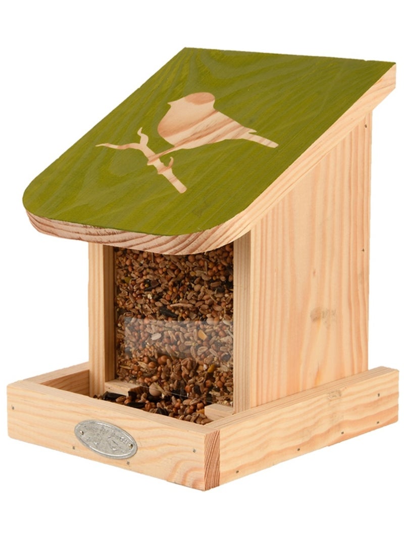Mangeoire silo pour oiseaux avec silhouette Beige - Kiabi