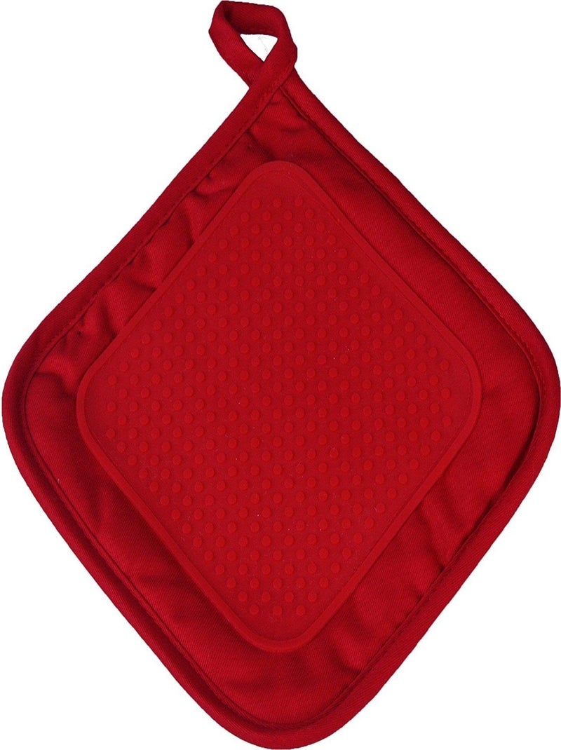 Manique de cuisine avec protection silicone Collection Cuistot Rouge - Kiabi