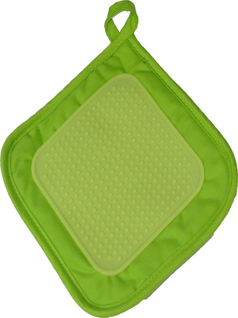 Manique de cuisine avec protection silicone Collection Cuistot Vert - Kiabi