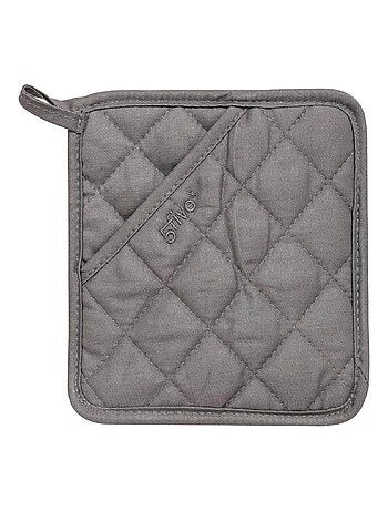 Manique de cuisine avec protection silicone Gris