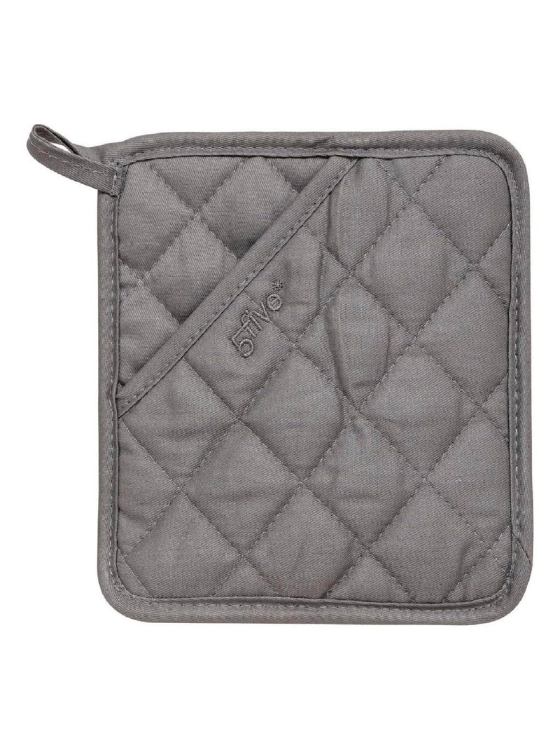 Manique de cuisine avec protection silicone Gris Gris - Kiabi