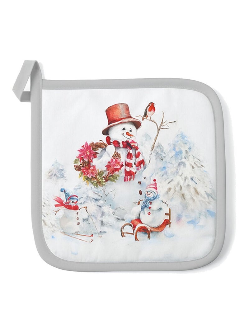 Manique de cuisine bonshommes de neige Blanc - Kiabi