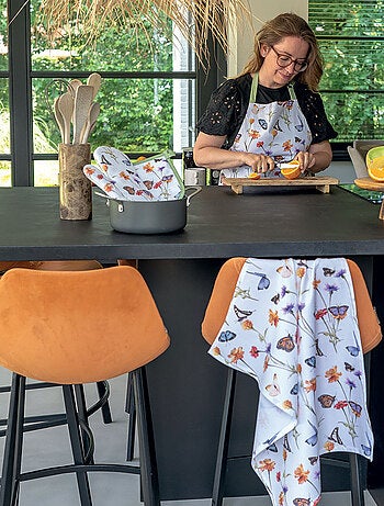 Manique de cuisine jardin de papillons