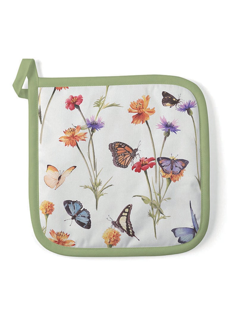 Manique de cuisine jardin de papillons Blanc - Kiabi