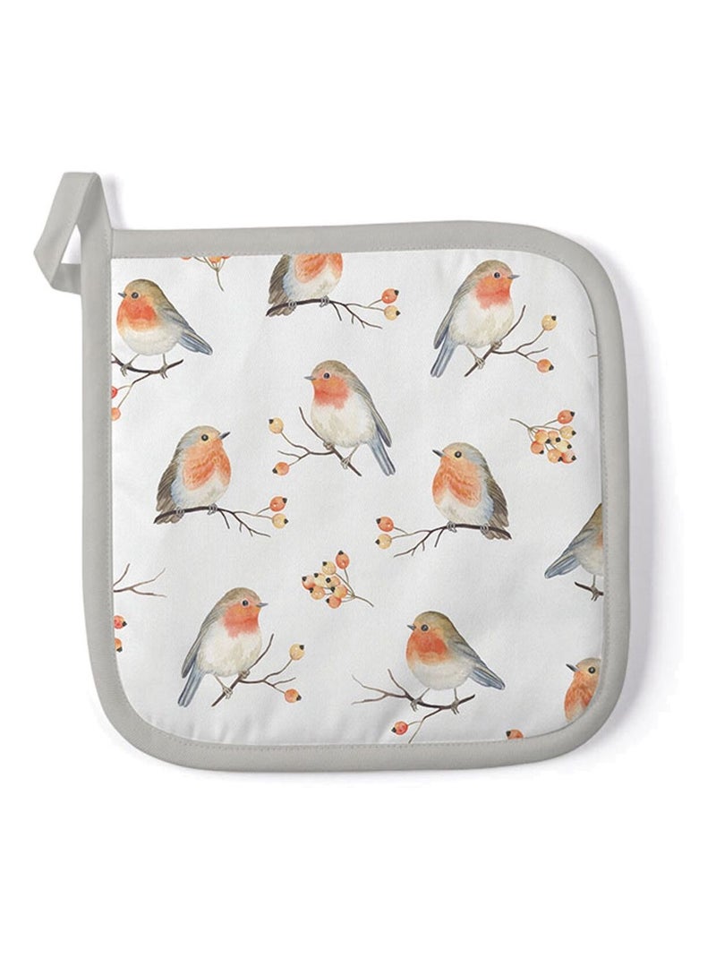 Manique de cuisine oiseaux Blanc - Kiabi